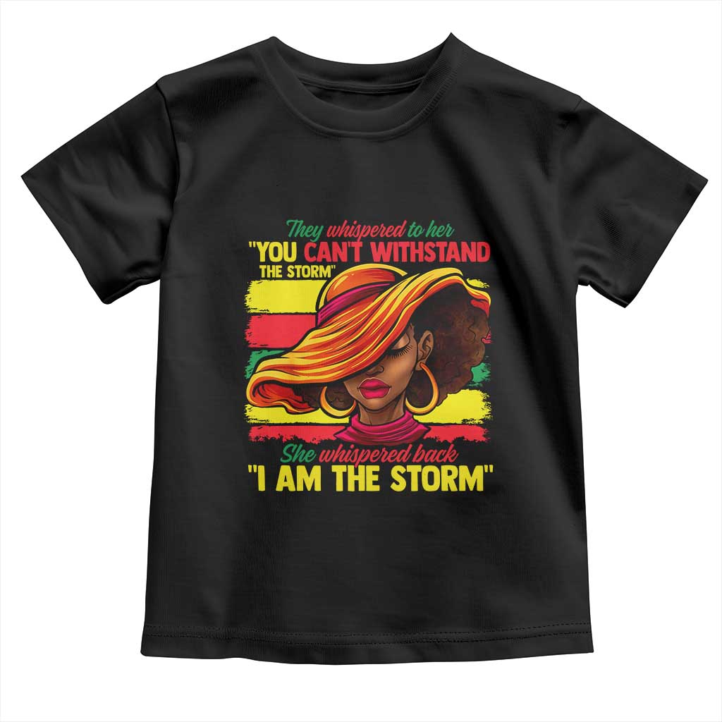 Proud Black African American Ladies Toddler T Shirt Black History Month TS01 Black Print Your Wear
