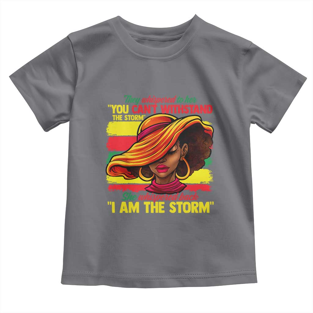 Proud Black African American Ladies Toddler T Shirt Black History Month TS01 Charcoal Print Your Wear