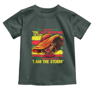 Proud Black African American Ladies Toddler T Shirt Black History Month TS01 Dark Forest Green Print Your Wear