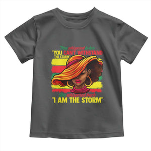 Proud Black African American Ladies Toddler T Shirt Black History Month TS01 Dark Heather Print Your Wear