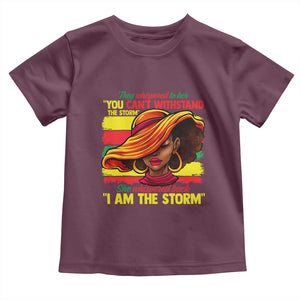 Proud Black African American Ladies Toddler T Shirt Black History Month TS01 Maroon Print Your Wear
