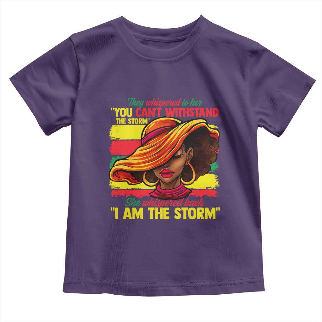 Proud Black African American Ladies Toddler T Shirt Black History Month TS01 Purple Print Your Wear