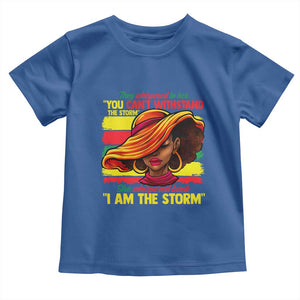Proud Black African American Ladies Toddler T Shirt Black History Month TS01 Royal Blue Print Your Wear
