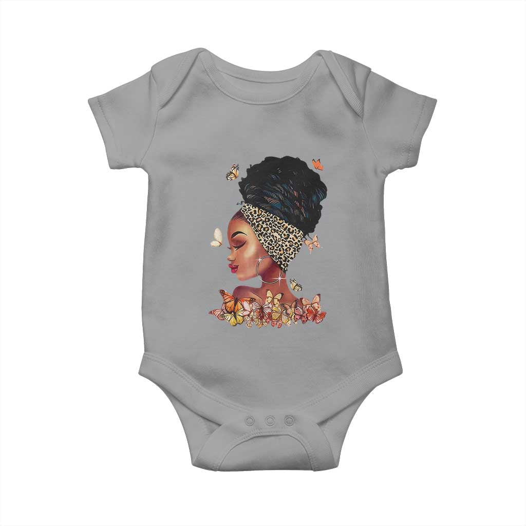 Black Girl Magic Baby Onesie Afro Melanin Queen African American Women TS01 Sport Gray Print Your Wear