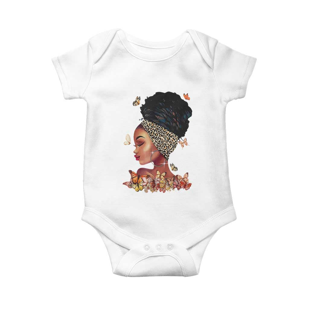 Black Girl Magic Baby Onesie Afro Melanin Queen African American Women TS01 White Print Your Wear