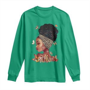 Black Girl Magic Long Sleeve Shirt Afro Melanin Queen African American Women TS01 Irish Green Print Your Wear