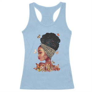 Black Girl Magic Racerback Tank Top Afro Melanin Queen African American Women TS01 Light Blue Print Your Wear