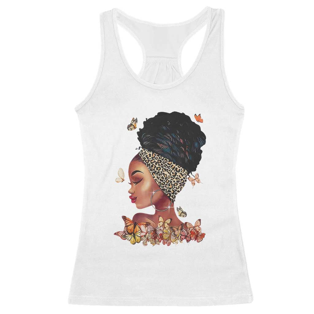 Black Girl Magic Racerback Tank Top Afro Melanin Queen African American Women TS01 White Print Your Wear