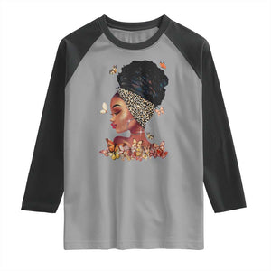 Black Girl Magic Raglan Shirt Afro Melanin Queen African American Women TS01 Sport Gray Black Print Your Wear