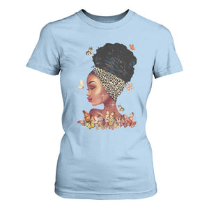 Black Girl Magic T Shirt For Women Afro Melanin Queen African American Women TS01 Light Blue Print Your Wear