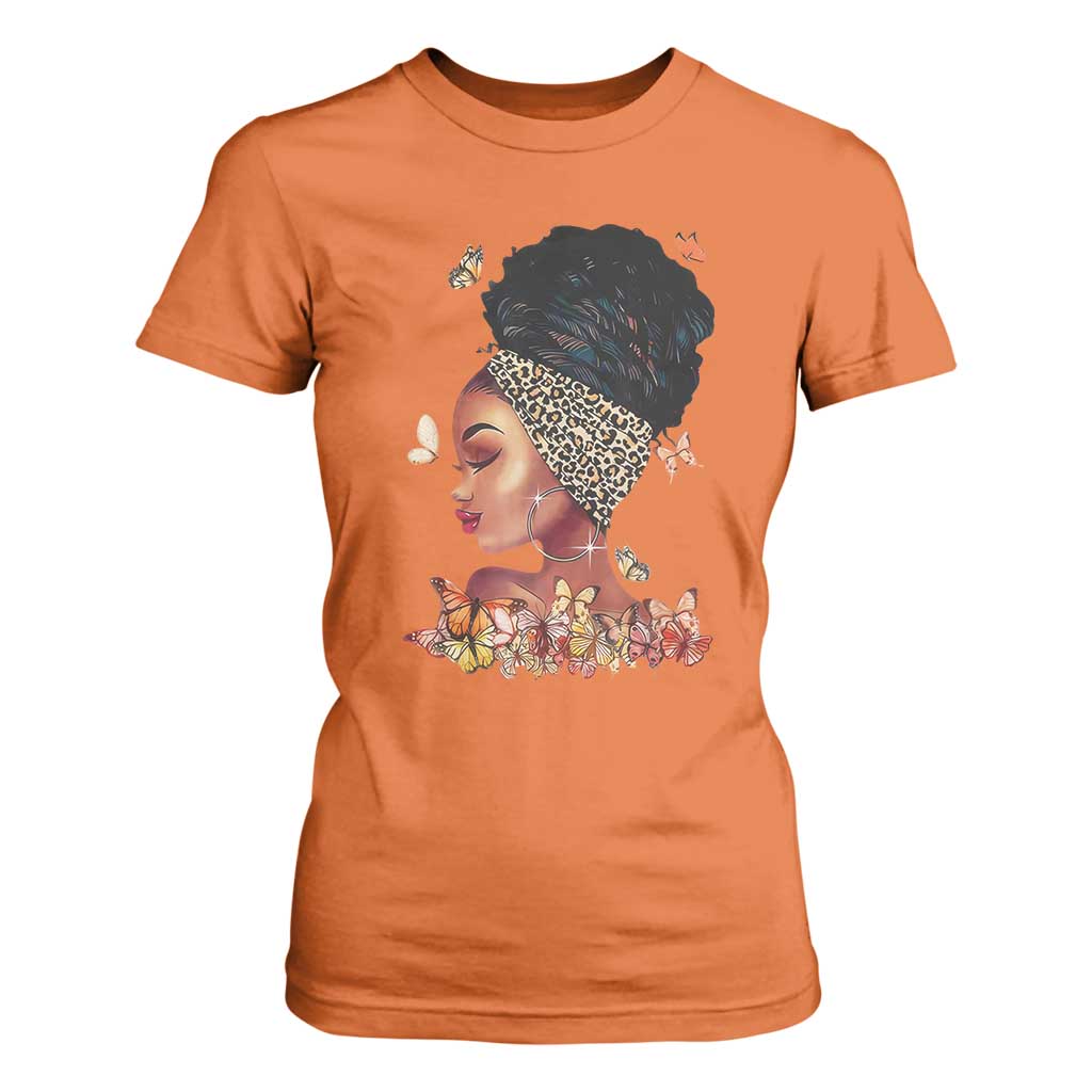 Black Girl Magic T Shirt For Women Afro Melanin Queen African American Women TS01 Orange Print Your Wear