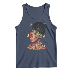 Black Girl Magic Tank Top Afro Melanin Queen African American Women TS01 Navy Print Your Wear