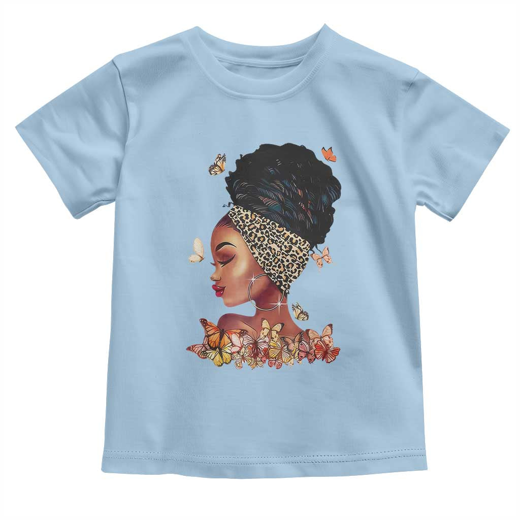 Black Girl Magic Toddler T Shirt Afro Melanin Queen African American Women TS01 Light Blue Print Your Wear