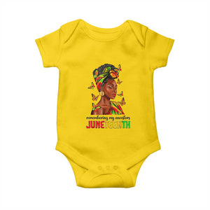Black Women Baby Onesie Remembering My Ancestors Juneteenth Celebration TS01 Daisy Print Your Wear