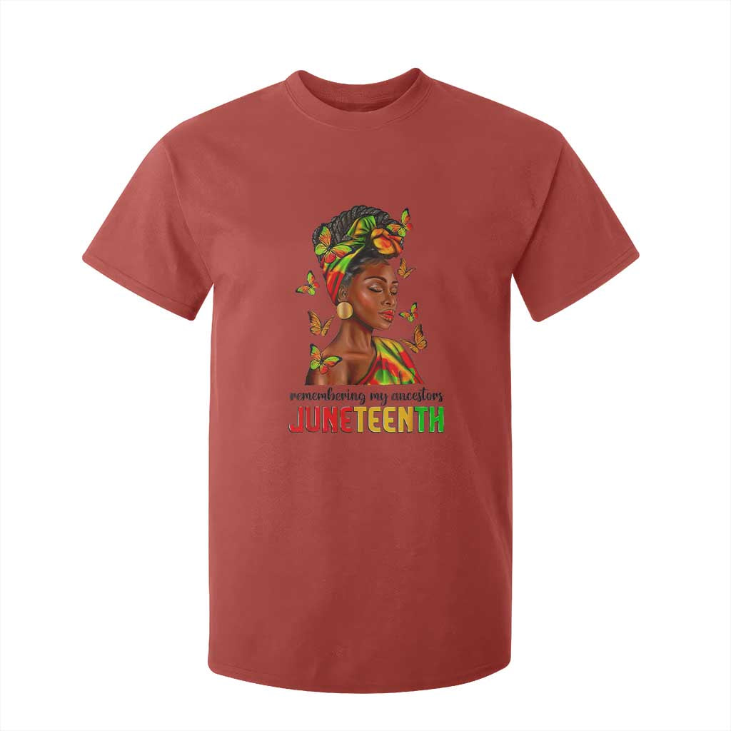 Black Women T Shirt For Kid Remembering My Ancestors Juneteenth Celebration TS01 Red Print Your Wear
