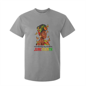 Black Women T Shirt For Kid Remembering My Ancestors Juneteenth Celebration TS01 Sport Gray Print Your Wear