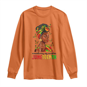 Black Women Long Sleeve Shirt Remembering My Ancestors Juneteenth Celebration TS01 Orange Print Your Wear
