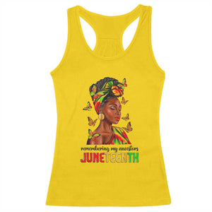 Black Women Racerback Tank Top Remembering My Ancestors Juneteenth Celebration TS01 Daisy Print Your Wear
