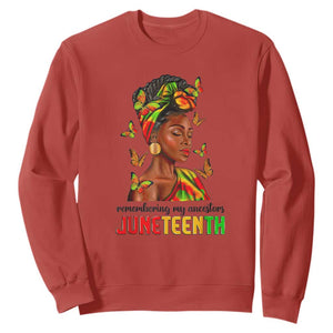 Remembering My Ancestors Juneteenth Celebrate Black Women Sweatshirt TS01 Red Printyourwear