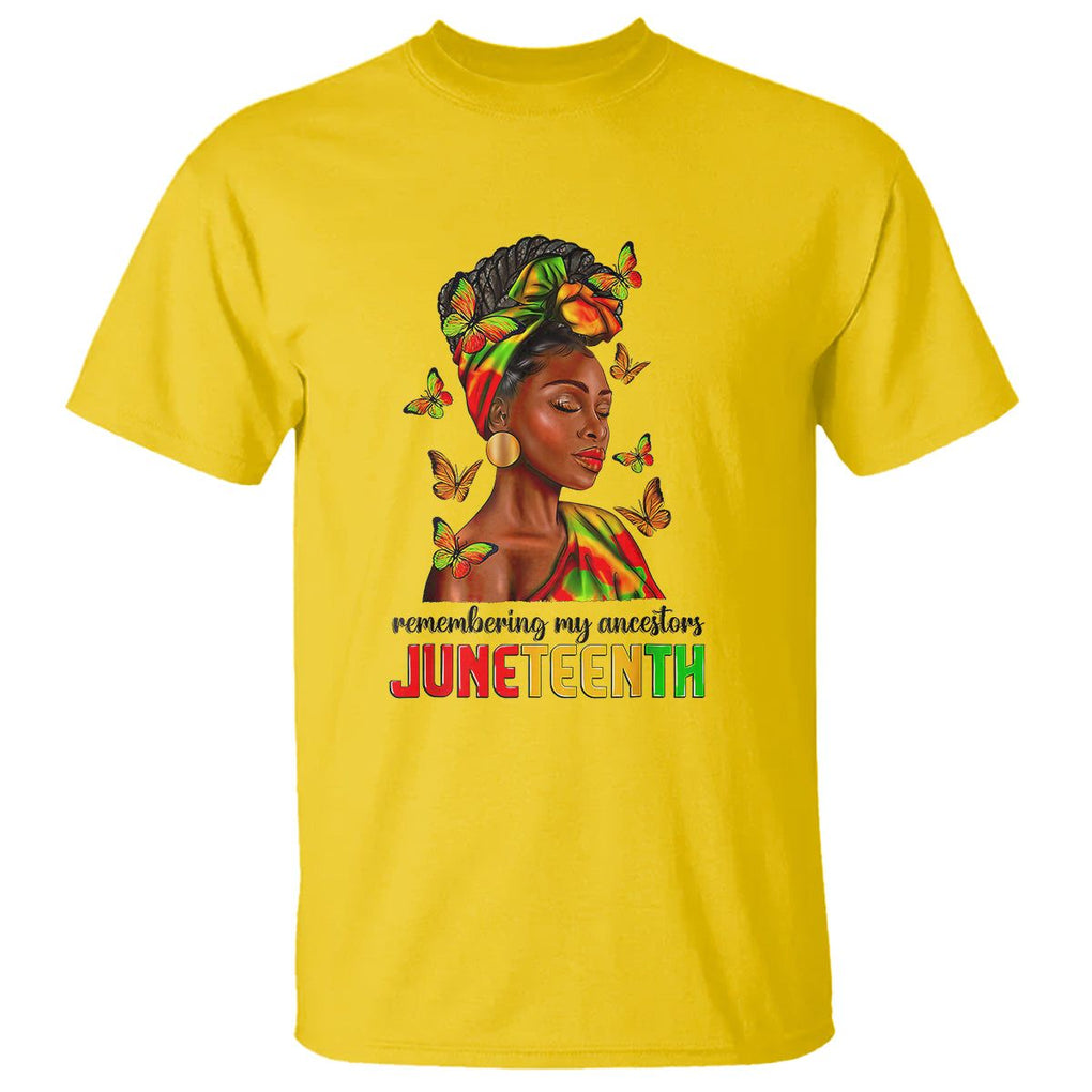 Remembering My Ancestors Juneteenth Celebrate Black Women T Shirt TS01 Daisy Printyourwear