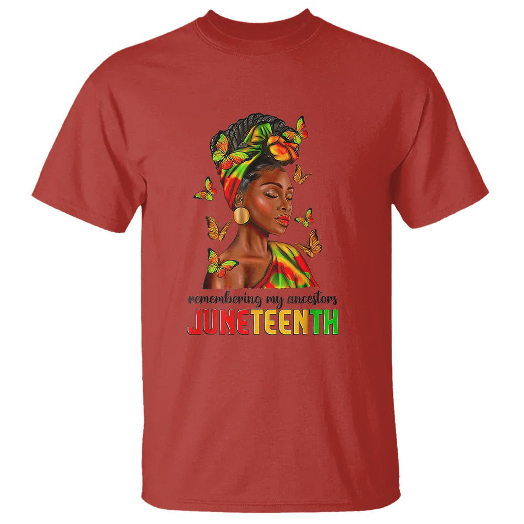 Remembering My Ancestors Juneteenth Celebrate Black Women T Shirt TS01 Red Printyourwear