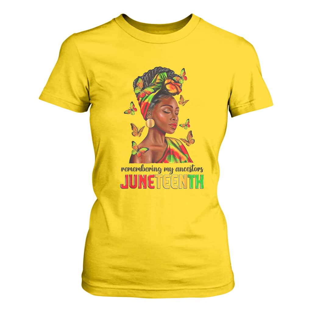 Black Women T Shirt For Women Remembering My Ancestors Juneteenth Celebration TS01 Daisy Print Your Wear