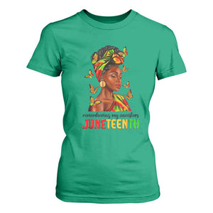 Black Women T Shirt For Women Remembering My Ancestors Juneteenth Celebration TS01 Irish Green Print Your Wear
