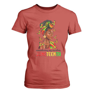 Black Women T Shirt For Women Remembering My Ancestors Juneteenth Celebration TS01 Red Print Your Wear