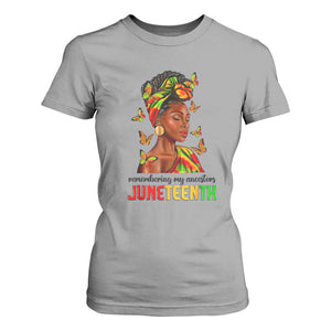 Black Women T Shirt For Women Remembering My Ancestors Juneteenth Celebration TS01 Sport Gray Print Your Wear