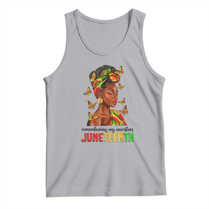 Black Women Tank Top Remembering My Ancestors Juneteenth Celebration TS01 Athletic Heather Print Your Wear