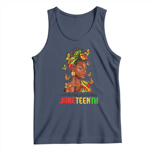 Black Women Tank Top Remembering My Ancestors Juneteenth Celebration TS01 Navy Print Your Wear