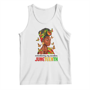 Black Women Tank Top Remembering My Ancestors Juneteenth Celebration TS01 White Print Your Wear