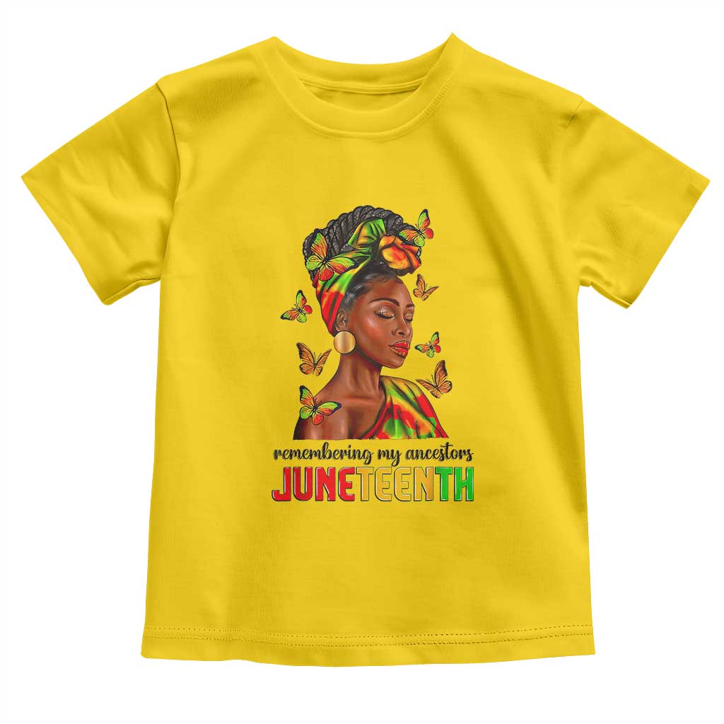 Black Women Toddler T Shirt Remembering My Ancestors Juneteenth Celebration TS01 Daisy Print Your Wear