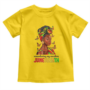 Black Women Toddler T Shirt Remembering My Ancestors Juneteenth Celebration TS01 Daisy Print Your Wear