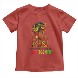 Black Women Toddler T Shirt Remembering My Ancestors Juneteenth Celebration TS01 Red Print Your Wear