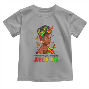Black Women Toddler T Shirt Remembering My Ancestors Juneteenth Celebration TS01 Sport Gray Print Your Wear
