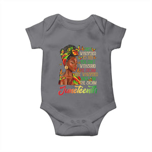 Juneteenth Black Women Baby Onesie I Am The Storm Black History Month TS01 Charcoal Print Your Wear