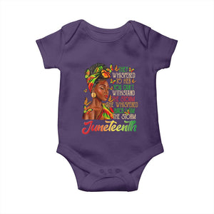 Juneteenth Black Women Baby Onesie I Am The Storm Black History Month TS01 Purple Print Your Wear