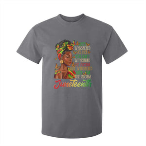 Juneteenth Black Women T Shirt For Kid I Am The Storm Black History Month TS01 Charcoal Print Your Wear