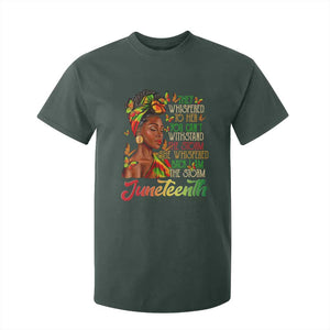 Juneteenth Black Women T Shirt For Kid I Am The Storm Black History Month TS01 Dark Forest Green Print Your Wear