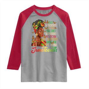 Juneteenth Black Women Raglan Shirt I Am The Storm Black History Month TS01 Sport Gray Red Print Your Wear
