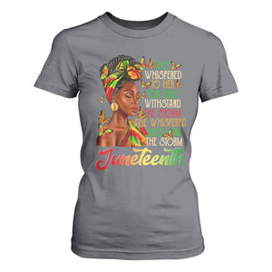 Juneteenth Black Women T Shirt For Women I Am The Storm Black History Month TS01 Charcoal Print Your Wear