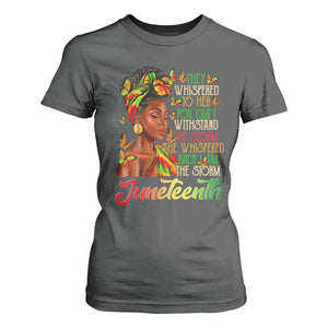 Juneteenth Black Women T Shirt For Women I Am The Storm Black History Month TS01 Dark Heather Print Your Wear