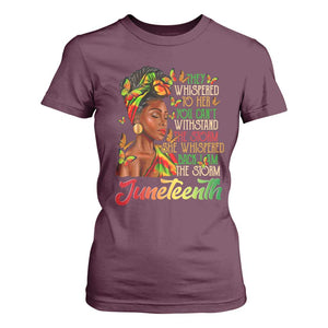 Juneteenth Black Women T Shirt For Women I Am The Storm Black History Month TS01 Maroon Print Your Wear