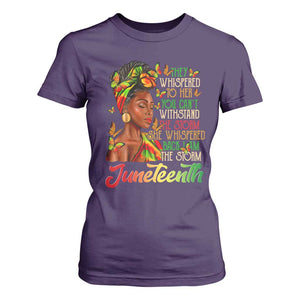 Juneteenth Black Women T Shirt For Women I Am The Storm Black History Month TS01 Purple Print Your Wear