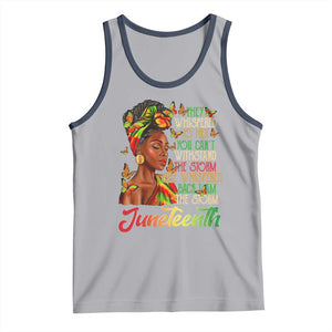 Juneteenth Black Women Tank Top I Am The Storm Black History Month TS01 Athletic Heather Navy Print Your Wear