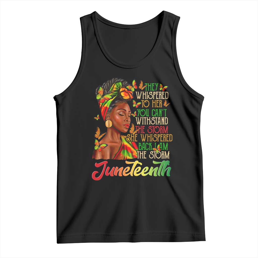 Juneteenth Black Women Tank Top I Am The Storm Black History Month TS01 Black Print Your Wear