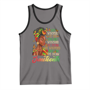 Juneteenth Black Women Tank Top I Am The Storm Black History Month TS01 Deep Heather Black Print Your Wear