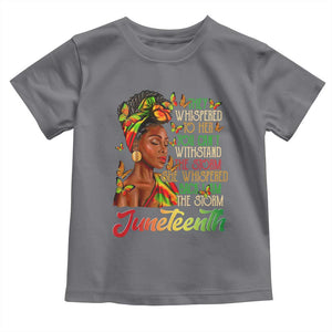 Juneteenth Black Women Toddler T Shirt I Am The Storm Black History Month TS01 Charcoal Print Your Wear