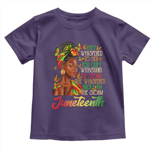 Juneteenth Black Women Toddler T Shirt I Am The Storm Black History Month TS01 Purple Print Your Wear
